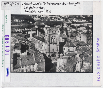 Vorschaubild Villeneuve-les-Avignon: Stiftskirche, Luftbild von Nordwest 